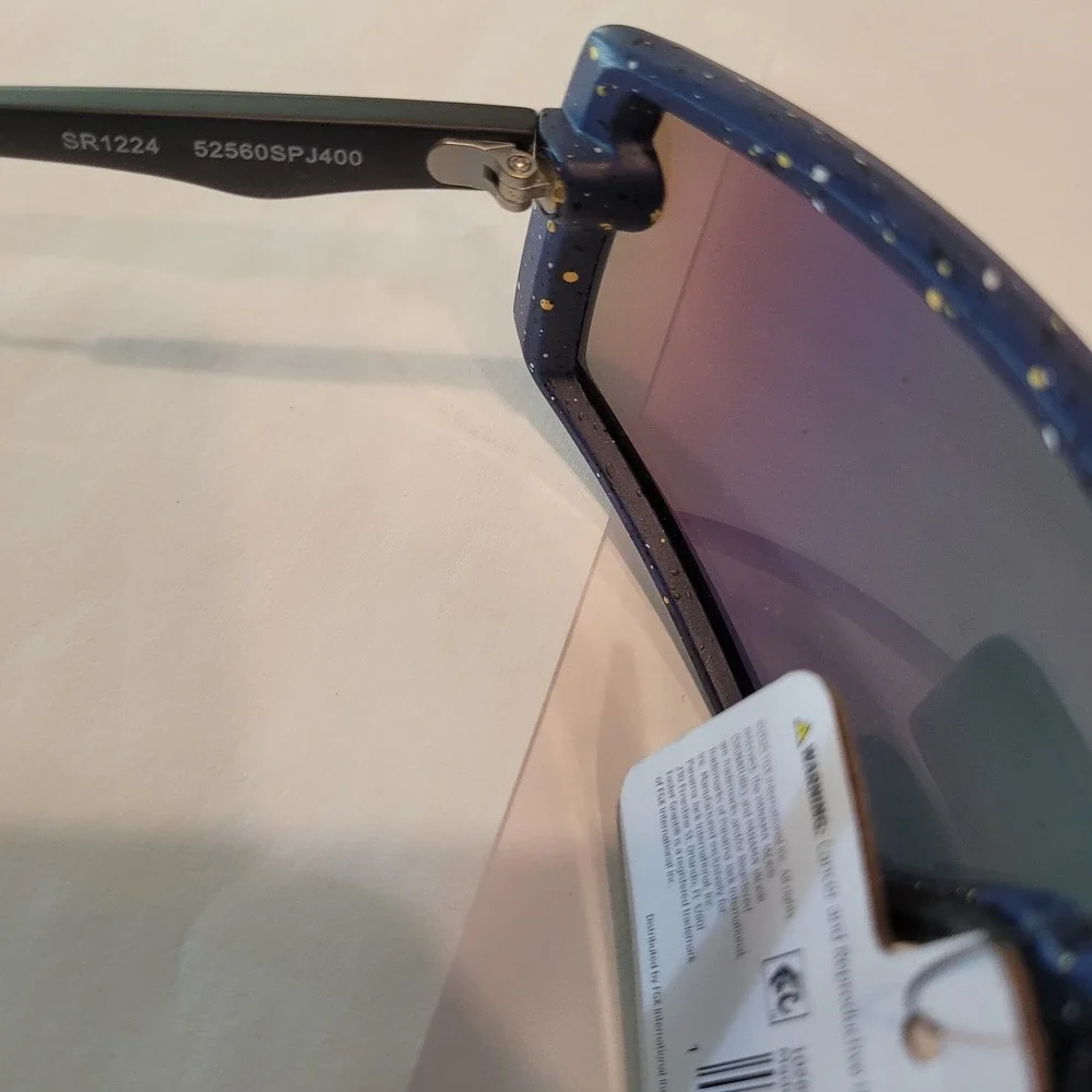 Panama Jack Shield Sunglasses Blue Splatter Mirrored Lens Sporty‎ SS12 New with